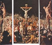 HEEMSKERCK, Maerten van Crucifixion (Triptych) f oil painting on canvas